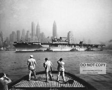 USS ENTERPRISE (CV-6) MAKES FINAL VOYAGE TO SCRAP IN 1958 - 8X10 PHOTO (DD917) picture