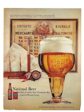 Natty Bo Print Ad National Bohemian Beer Advertising Vintage 1960s Chesapeake picture