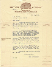 1928, Letter to F.P Higham Aurora Indiana, Best Cap Company, St. Louis, Missouri picture