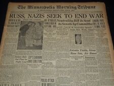 1939 SEPT 29 MINNEAPOLIS MORNING TRIBUNE - RUSS, NAZIS SEEK TO END WAR - NT 9545 picture