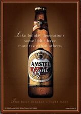 Holiday Decorations Amstel Light Beer Bottle ~ Advertising postcard  sku321 picture