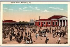 Union Station Norfolk & Western Atlantic Coast Line Petersburg VA C1915 Postcard picture