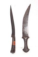2 Pc. Tiger Knife/Katar Vintage Indian Antique Rare Hand Forged Carved PH-29 picture