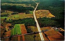 Aerial View Pennsylvania Turnpike Farmland Postcard PM Toledo OH Cancel WOB Note picture
