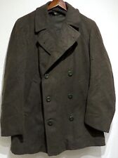 vtg WWII 1942 Green Wool Naval Cadet Coat sz 36 US Navy 40s Contract NXs-13104 picture