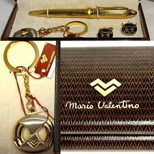 Mario Valentino Vintage Luxury Italian Set Ballpoint Pen, Cuff link, Key Holder picture