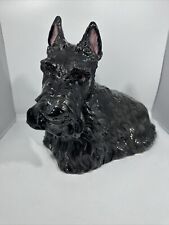 Vintage Ceramic Large Scottish Terrier Scottie Dog Statue Figurine A Rare Beauty picture