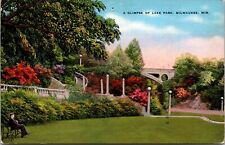 Milwaukee, WI Wisconsin A Glimpse Of Lake Park Vintage Postcard Postmarked 1941 picture