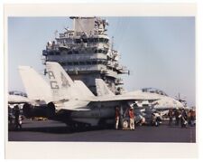 1990 Grumman F-14A of VF-143 on CVN-69 USS Dwight D. Eisenhower Original Photo picture