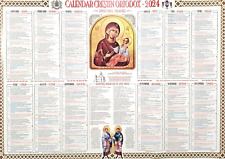 Romanian Orthodox wall calendar 2024, calendar de perete crestin Ortodox Roman picture