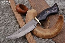 10”inch CUSTOM HAND FORGED DAMASCUS Steel Hunting Knife Fix Blade Knife+ Sheath picture