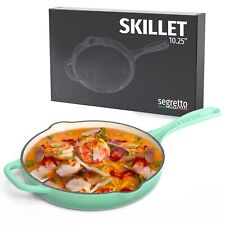 Segretto Cookware Pre-Seasoned Cast Iron Skillets, 10.25-IN Verde Chiaro (Lig... picture