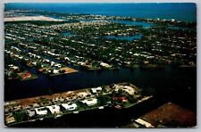 Fort Lauderdale Florida Aerial View Islands Waterways Oceanfront VNG PM Postcard picture