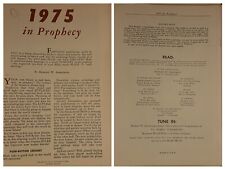 Vintage 1975 in Prophecy. Paperback By Herbert W Armstrong  picture