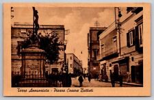 eStampsNet - Naval Censor, Torre Annunriata Piazza Cesare Battisti Postcard picture