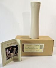 New in Box Longaberger Ivory Woven Traditions Bud Flower Vase picture