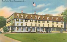 Postcard RI Narragansett Beachwood Hotel Travel Vacation Building Exterior Linen picture