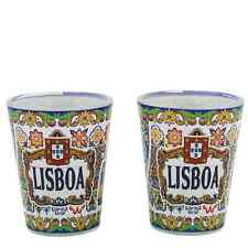 Lisbon Portugal Traditional Icons Shot Glasses, Set of 2 picture