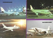 Interflug East German airlines issued A310  themed postcard. lot of 4  picture