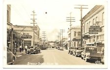 Amazing RPPC Postcard Street Scene Kelso Wa. Old Cars Automobiles Signs Bondies picture