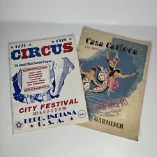 Pair Of Vintage Circus Programs 1976 Circus Peru Indiana & Casa Carioca picture