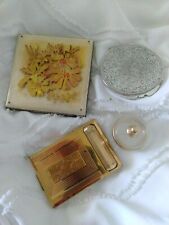 Vintage Compact Lot Richard Hudnut Mid Century Gold W/Lipstick Rex 5th Ave  picture