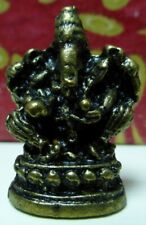 Lord Ganesh Miniature Metal Hindu God Statue Deity 1.9 x 2.6 cm picture
