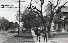 Hicksville OH~c1910~Amish Men Walk by House w/Corner Entry~CU Williams~c1906 UDB picture
