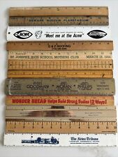Lot 12 Vintage Wood Rulers - Advertising Inc. - NYC, NJ, Long Island picture