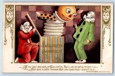 John Winsch Signed Postcard Halloween Surprises Jester Clown Toronto Ontario picture