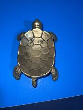 Vintage Brass Sea Turtle Animal Coin Jewelry Trinket Candy Soap Dish Ash Tray picture