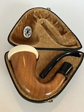 Large Calabash Mahogany Pipe handcarved block meerschaum bowl SMS Unsmoked picture