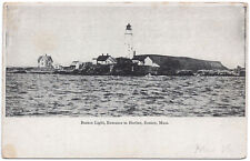 Boston MA Postcard 1901-07 Massachusetts Light Lighthouse Entrance to Harbor UDB picture