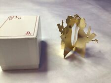 1978 Danbury Mint Gold Plated 3D Christmas Ornament Choirboy With Candle w/ Box picture