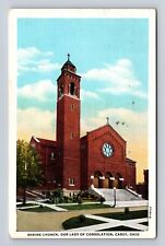 Carey OH-Ohio, Shrine Church, Our Lady Of Consolation, Vintage c1941 Postcard picture