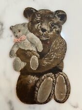 Antique Victorian Die Cut Post Card Postcard Teddy Bear 1900s Posted W/Stamp picture
