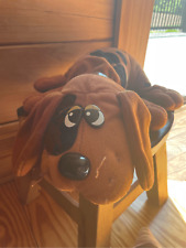 1985 Tonka Pound Puppies Golden/Dk Brown Collectible 19” Long Puppy Dog w/Collar picture