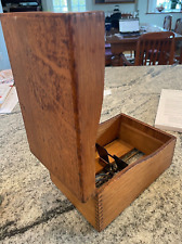 Weis Oak Dovetailed Index Card File Box 8