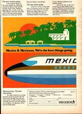 1977 MEXICANA Airline Pop Art Beach Hacienda Landscape VINTAGE PRINT AD b2 picture