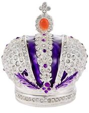 Enameled & Jeweled Coronation Crown Trinket Box ~ Similar to Faberge picture