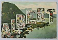 ALBERT Flowers in Large Letter Name Landscape Vintage Divided Back Postcard 9964 picture