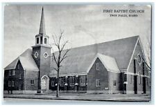 c1905 First Baptist Church Building Tower Roadside Twin Falls Idaho ID Postcard picture