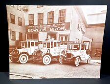 Vintage 1920s Style Bowles Bros. Truck & Coupe Brockton MA 11x14 Photo LOOK READ picture