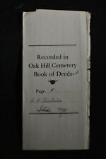 1937 Oak Hill Cemetary Deed, Herkimer NY picture