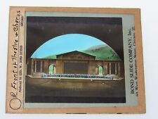 Magic Lantern Slide Antique 1922 OBERAMMERGAU FRONT OF THEATRE Passion Play picture
