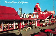 Santa Claus, California Postcard Toyland Date Shop c 1960s    O5 picture