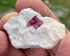 A Pair of Doubly Terminated Red Beryl Crystals on Rhyolite picture