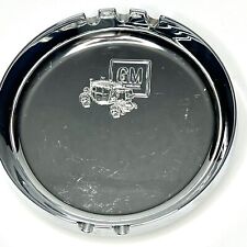 Vintage GM Chrome Metal Ashtray General Motors Fisher Body Carriage Logo picture