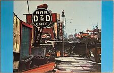 Anchorage Earthquake Street Scene Bar Café Theater Alaska Vintage Postcard 1964 picture