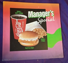 MCDONALDS PROMOTIONAL TRANSLIGHT POP POINT OF PURCHASE-Filet O Fish Manager Spec picture